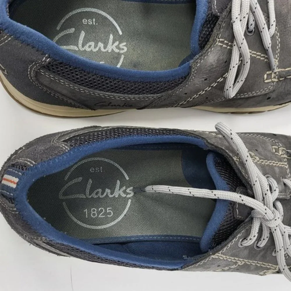 Clarks Ramada English Navy Nubuck‎ Casuals Blue Leather Mens Size 11.5